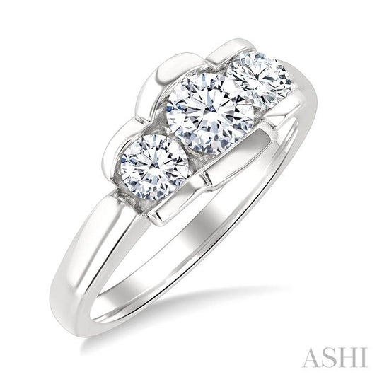 ASHI 3 Stone Diamond Fashion Ring 361Y1PPFGWG