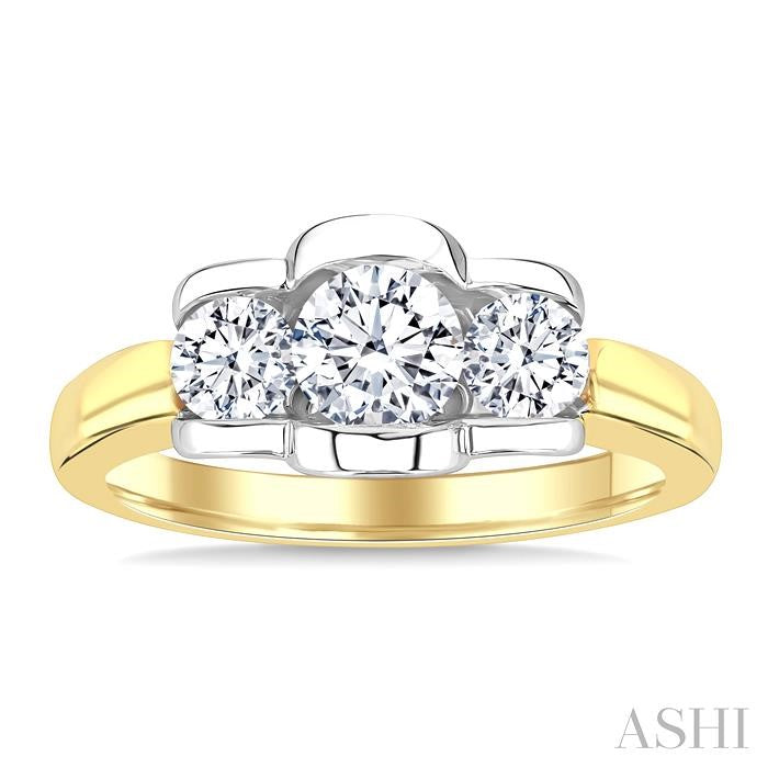 ASHI 3 Stone Diamond Fashion Ring 361Y1PPFGYW