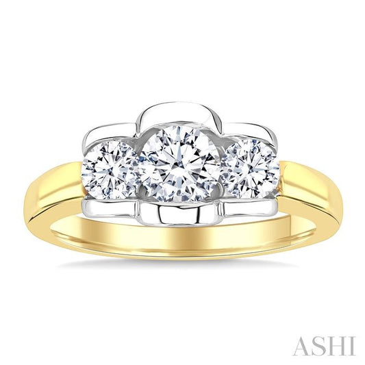 ASHI 3 Stone Diamond Fashion Ring 361Y1PPFGYW