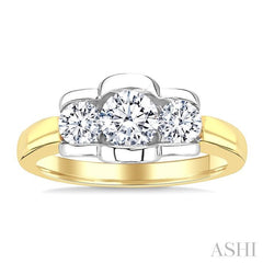 ASHI 3 Stone Diamond Fashion Ring 361Y1PPFGYW