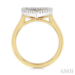ASHI Heart Shape Fluted Diamond Fashion Ring 362H8PPTGYW-HT