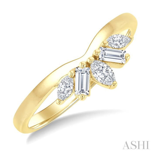 ASHI Chevron Mixed Shape Diamond Fashion Ring 362X5PPFHYG
