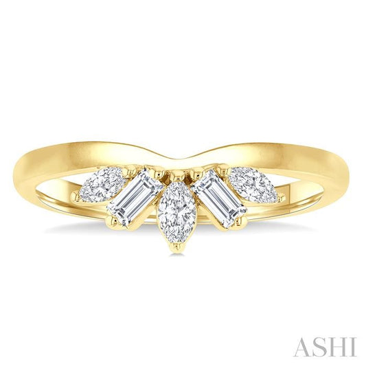 ASHI Chevron Mixed Shape Diamond Fashion Ring 362X5PPFHYG