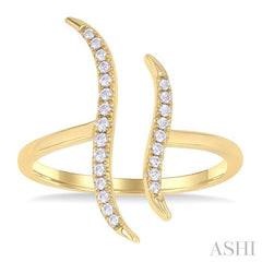 ASHI Wave Diamond Fashion Open Ring 363J8PPTSYG