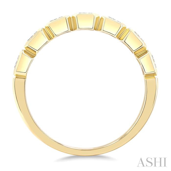 ASHI 7 Stone Emerald Shape Bezel Set Diamond Band 363M0PPFGYG-OC-1.50