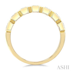 ASHI 7 Stone Emerald Shape Bezel Set Diamond Band 363M0PPFGYG-OC-1.50
