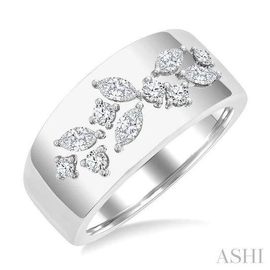 ASHI Diamond Fashion Wide Band 363V3PPFGWG