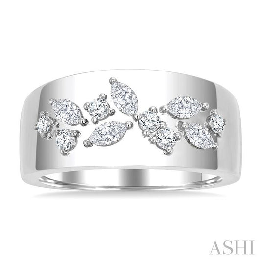 ASHI Diamond Fashion Wide Band 363V3PPFGWG