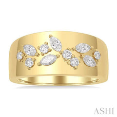 ASHI Diamond Fashion Wide Band 363V3PPFGYG