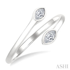 ASHI Marquise Shape Bezel Coil Diamond Fashion Ring 363W7PPFGWG-MQ