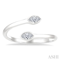 ASHI Marquise Shape Bezel Coil Diamond Fashion Ring 363W7PPFGWG-MQ
