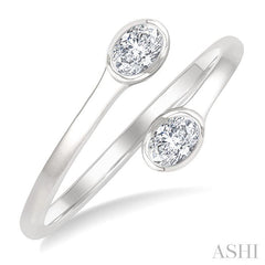 ASHI Oval Shape Bezel Coil Diamond Fashion Ring 363W7PPFGWG-OV