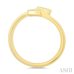 ASHI Emerald Shape Bezel Coil Diamond Fashion Ring 363W7PPFGYG-OC