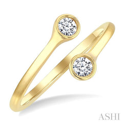 ASHI Round Shape Bezel Coil Diamond Fashion Ring 363W7PPFGYG-RD
