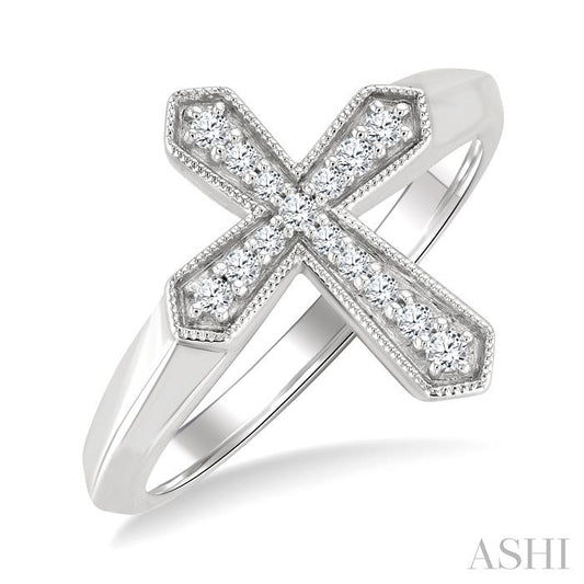 ASHI Cross Petite Diamond Fashion Ring 363X8PPTGWG