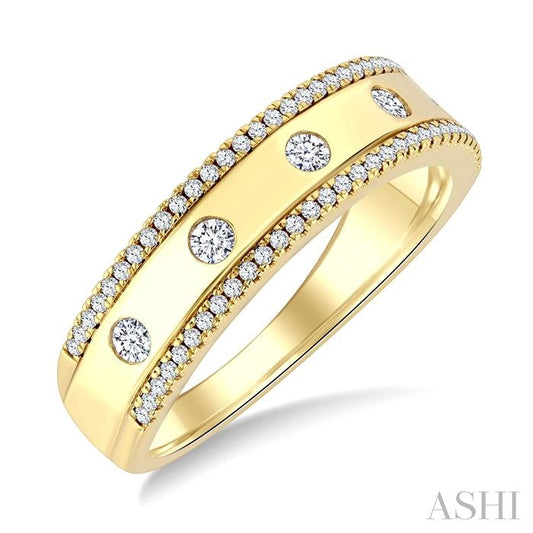 ASHI Flush Set Diamond Fashion Band 363Y5PPFGYG