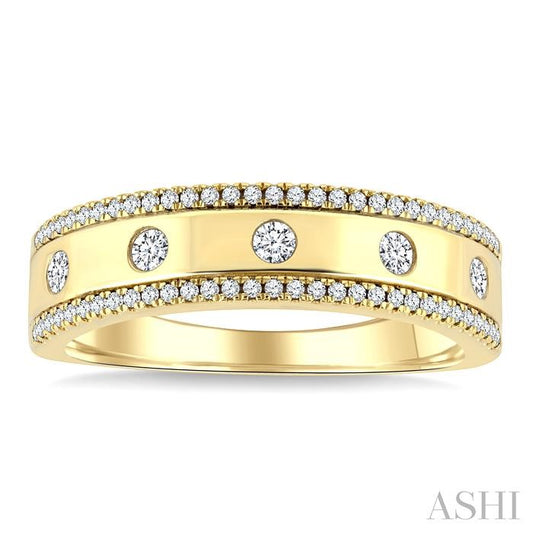 ASHI Flush Set Diamond Fashion Band 363Y5PPFGYG