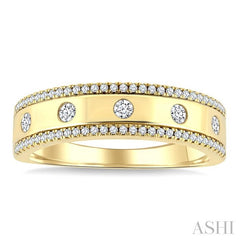 ASHI Flush Set Diamond Fashion Band 363Y5PPFGYG