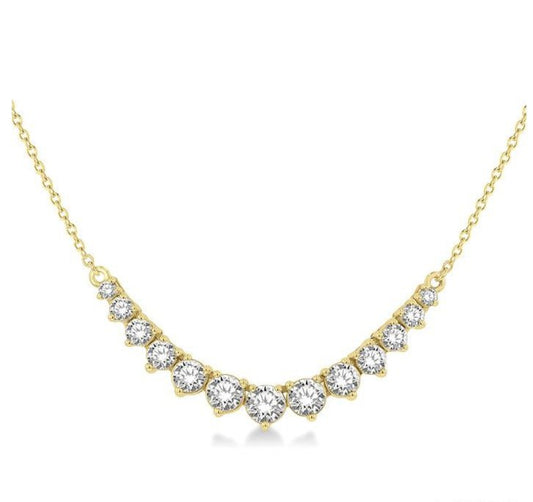 Parkplace Jewelers Graduated Diamond Smile Necklace 991H1PPFGNKYG