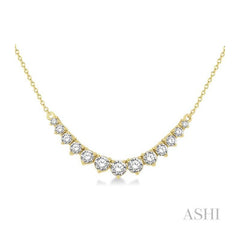 ASHI Graduated Diamond Smile Necklace 991H1PPFGNKYG