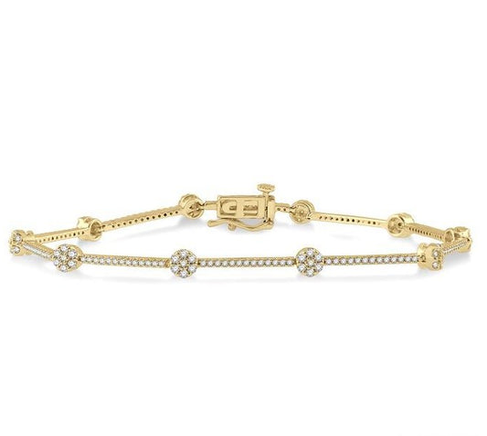 Parkplace Jewelers Cluster Floral Diamond Fashion Bracelet 75711PPTGYG