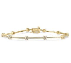 Parkplace Jewelers Cluster Floral Diamond Fashion Bracelet 75711PPTGYG