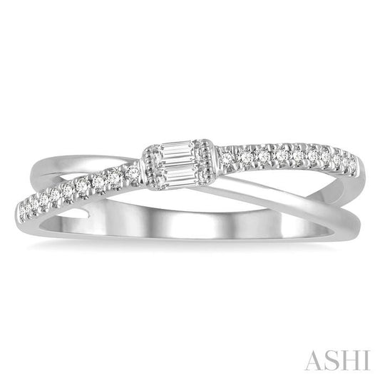 ASHI Criss Cross Baguette Diamond Fashion Ring 364D8PPFGWG
