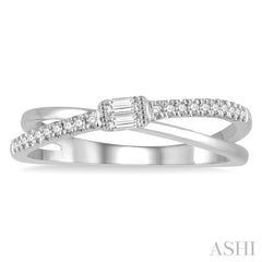 ASHI Criss Cross Baguette Diamond Fashion Ring 364D8PPFGWG
