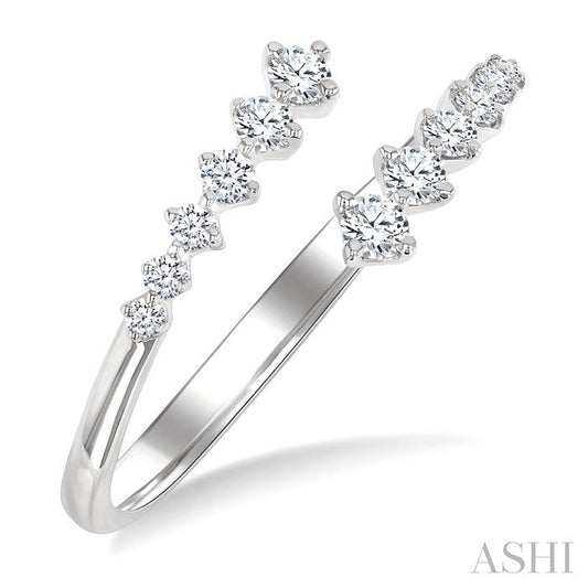ASHI Graduated Diamond Fashion Open Ring 364J6PPFGWG