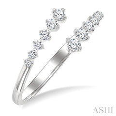 ASHI Graduated Diamond Fashion Open Ring 364J6PPFGWG