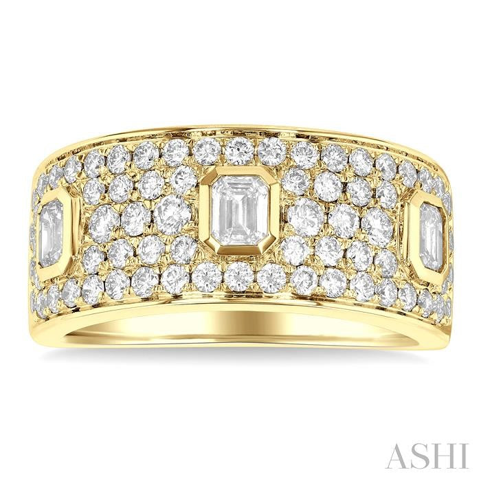 ASHI Bold Diamond Fashion Wide Band 364V0PPFGYG-1.50