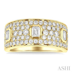 ASHI Bold Diamond Fashion Wide Band 364V0PPFGYG-1.50
