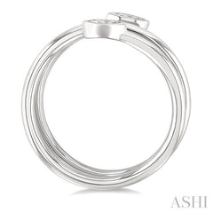 ASHI Marquise Shape Bezel Double Coil Diamond Fashion Ring 364W7PPFGWG-MQ