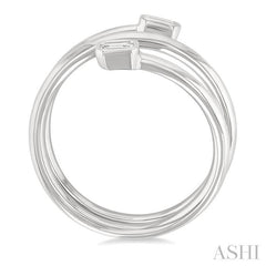 ASHI Emerald Shape Bezel Double Coil Diamond Fashion Ring 364W7PPFGWG-OC