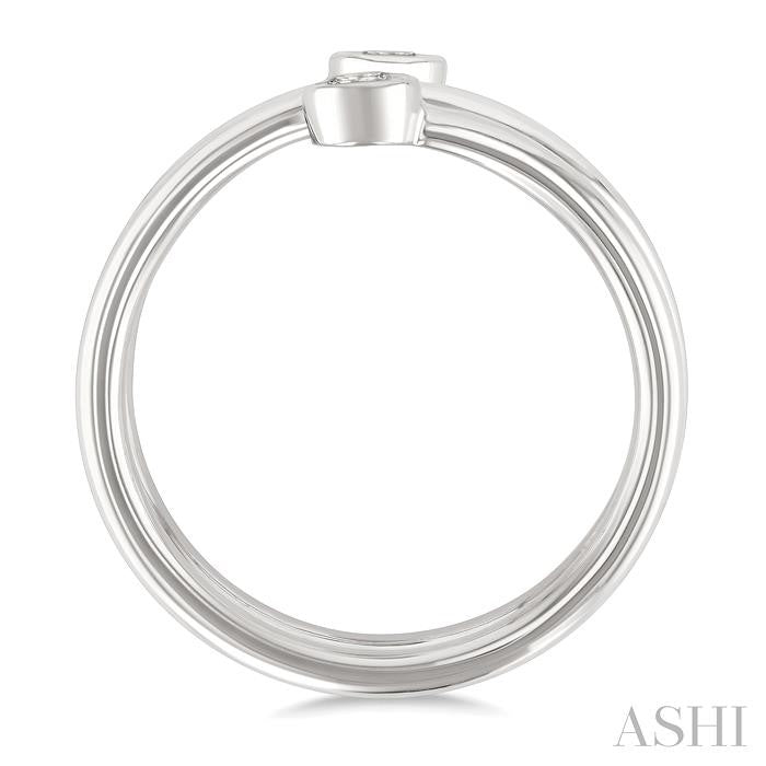 ASHI Round Shape Bezel Double Coil Diamond Fashion Ring 364W7PPFGWG-RD