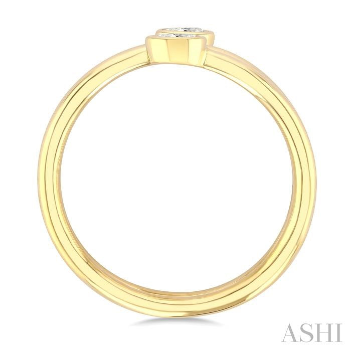 ASHI Oval Shape Bezel Double Coil Diamond Fashion Ring 364W7PPFGYG-OV