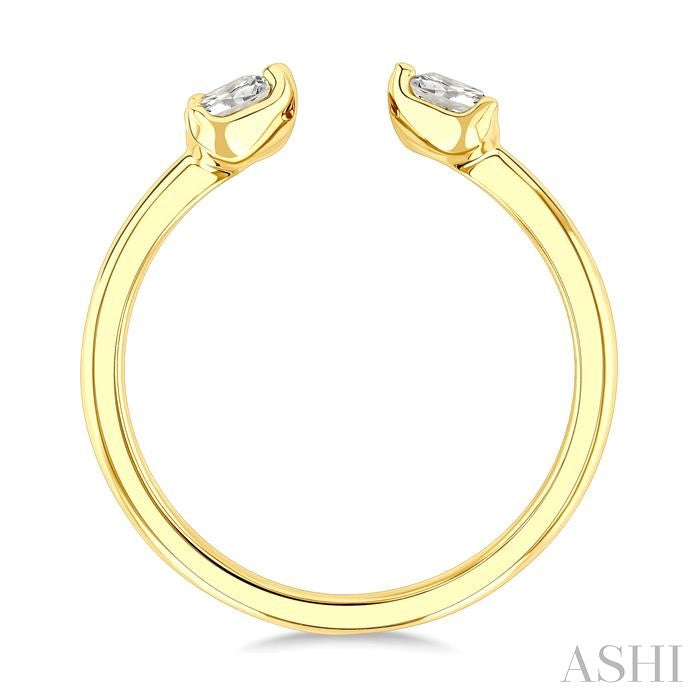 ASHI Triple Heart Diamond Fashion Open Ring 364Y3PPFGYG