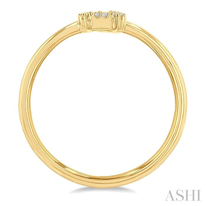 ASHI Block 'A' Initial Diamond Ring 365D9PPTSYG-A