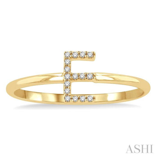 ASHI Block 'E' Initial Diamond Ring 365D9PPTSYG-E
