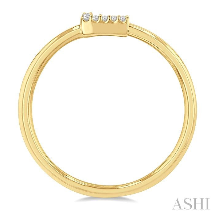 ASHI Block 'L' Initial Diamond Ring 365D9PPTSYG-L