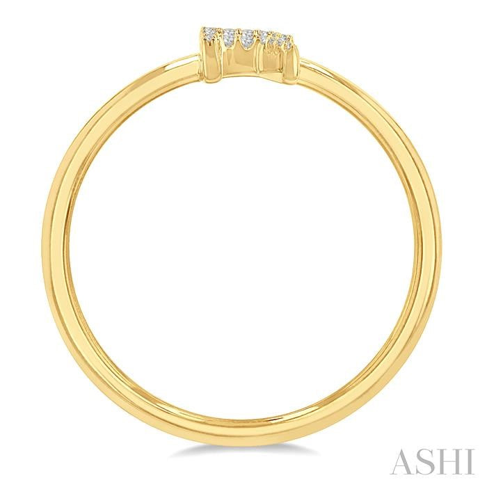 ASHI Block 'R' Initial Diamond Ring 365D9PPTSYG-R