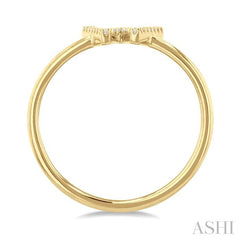 ASHI Block 'W' Initial Diamond Ring 365D9PPTSYG-W