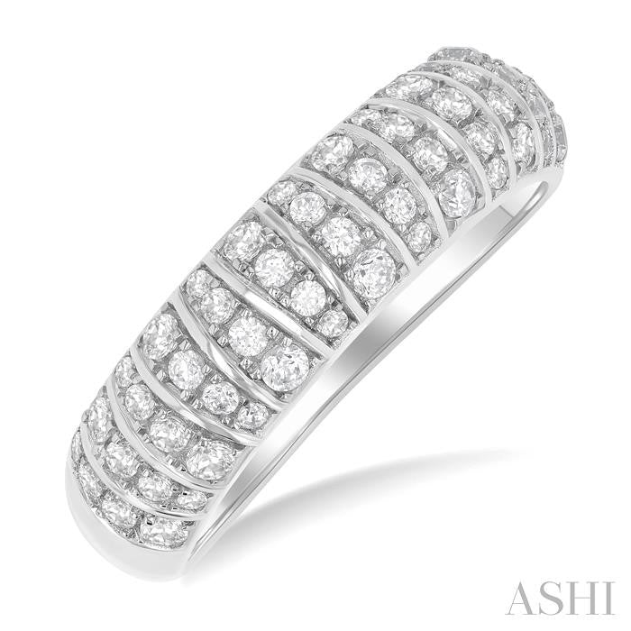 ASHI Ribbed Diamond Fashion Ring 365H3PPFGWG