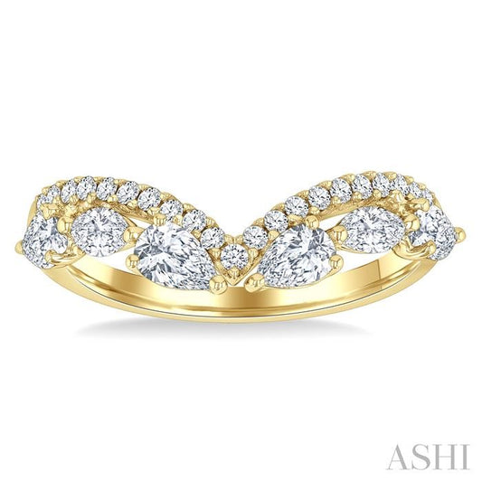 ASHI Mixed Shape Chevron Diamond Ring 365K2PPFGYG