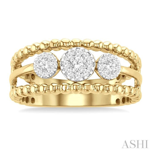 ASHI Round Shape Past Present & Future Lovebright Diamond Ring 365P6PPFGYW