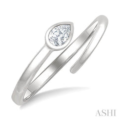 ASHI Pear Shape Bezel Bypass Diamond Fashion Ring 365W8PPFGWG-PR
