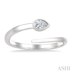 ASHI Pear Shape Bezel Bypass Diamond Fashion Ring 365W8PPFGWG-PR