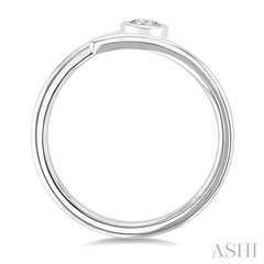 ASHI Round Shape Bezel Bypass Diamond Fashion Ring 365W8PPFGWG-RD