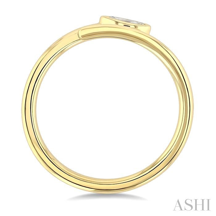 ASHI Marquise Shape Bezel Bypass Diamond Fashion Ring 365W8PPFGYG-MQ