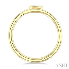 ASHI Emerald Shape Bezel Bypass Diamond Fashion Ring 365W8PPFGYG-OC